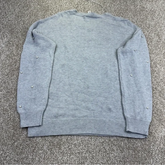 St. John's Bay Gray Knitwear Sweater Pearl Womens Size L - Picture 4 of 15